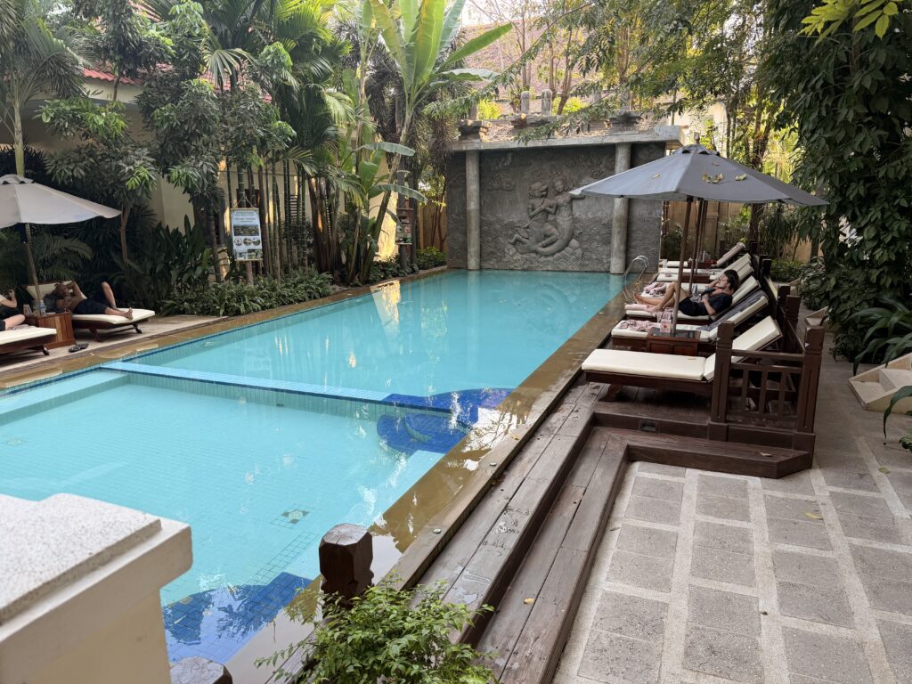 Pool at Elephant Hotel in Siem Reap, visit Cambodia